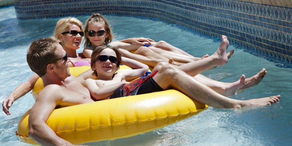 A cruise through a lazy river is a highly-recommended activity while you're on vacation.