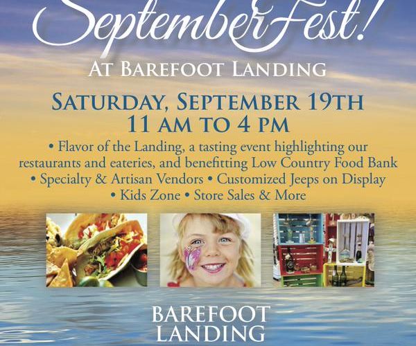 On Saturday, September 19, head on over to Barefoot Landing for their first ever Septemberfest!