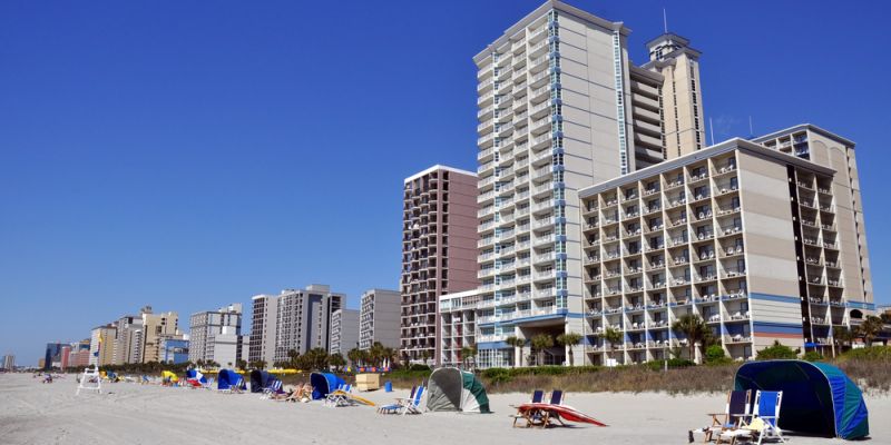 An oceanfront view, like the one Carolinian Beach Resort has, is one of the most desirable features for any Myrtle Beach hotel.