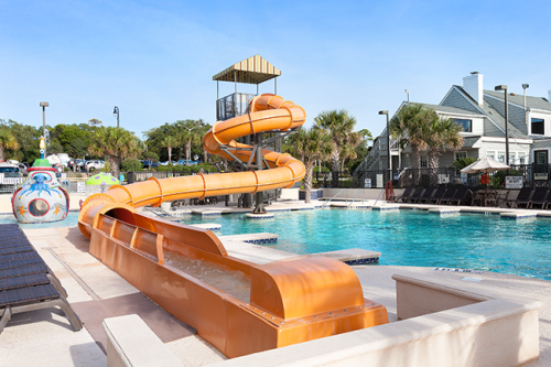 Caribbean Resort added pavers to their pool area!