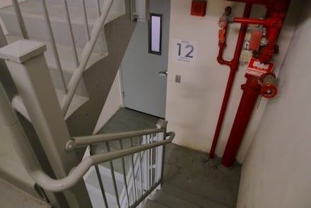 Don’t smoke in the stairwells or undesignated areas