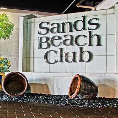 Sands Beach Club sign